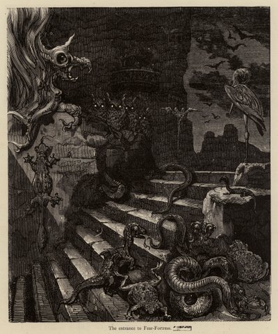 The Entrance to Fear-Fortress by Gustave after Dore